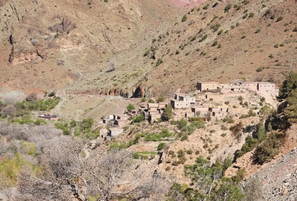 Traditional Berber village in Imlil, High Atlas Mountains, Morocco