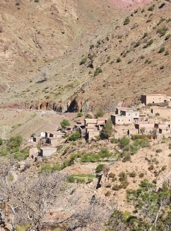 Traditional Berber village in Imlil, High Atlas Mountains, Morocco