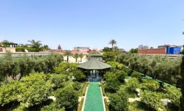 Le Jardin Secret courtyard in Marrakech medina with fountains and Islamic architecture