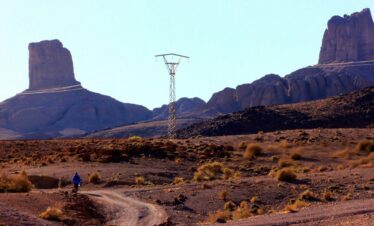 Jebel Saghro mountains in southern Morocco with rocky desert landscapes
